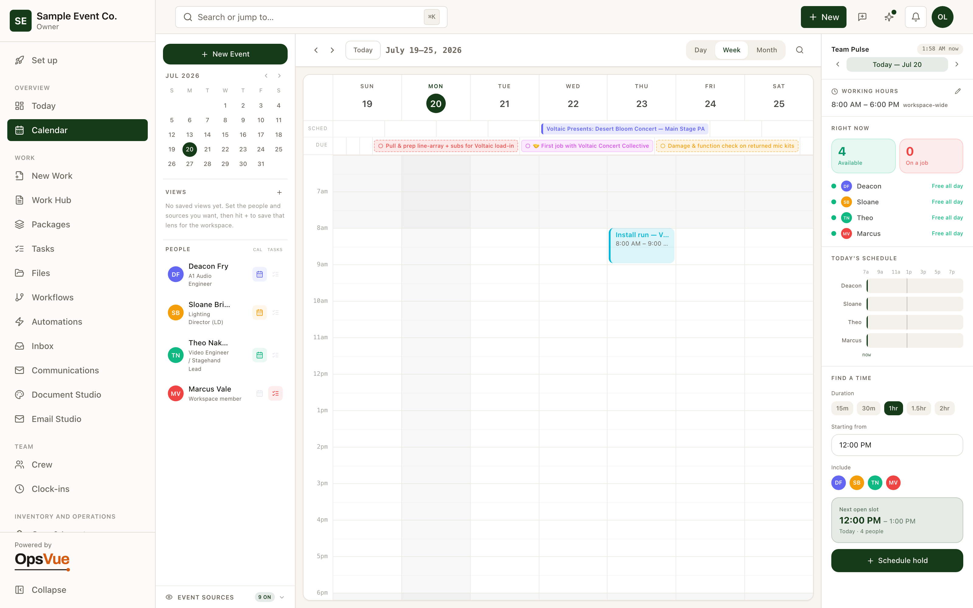 Calendar — Team calendar
