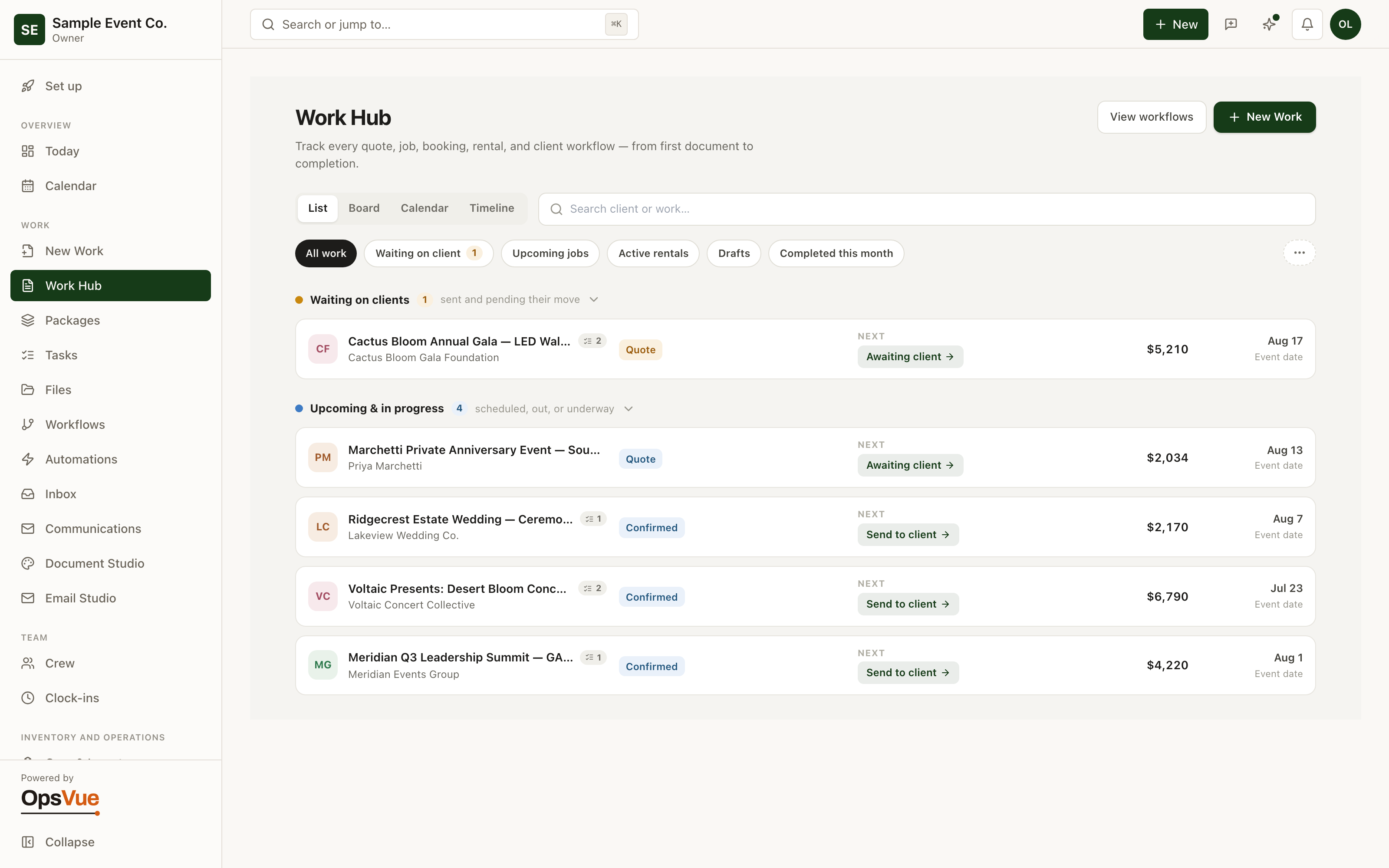 Work Hub — Job pipeline