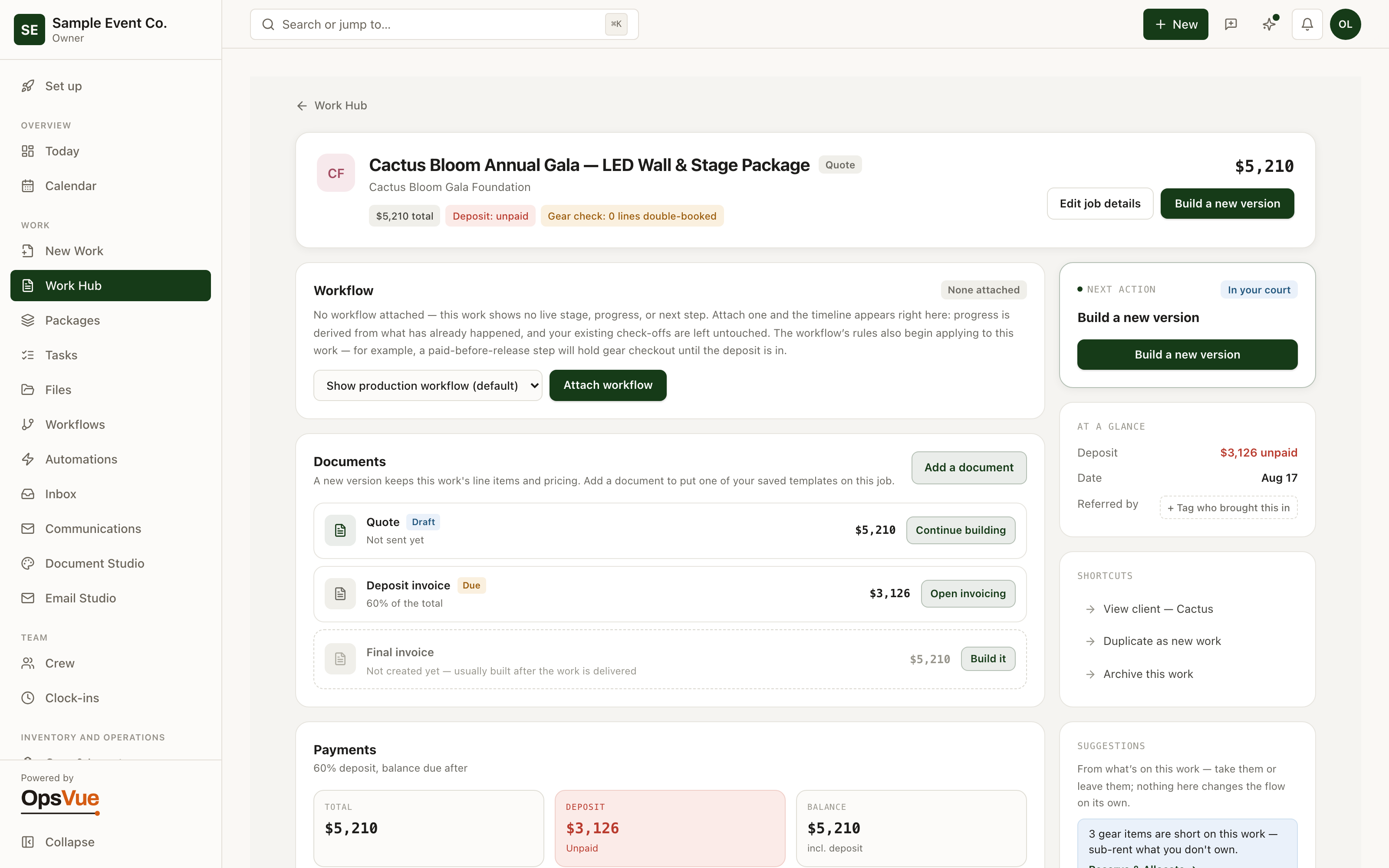 Work Hub — Workflow & docs