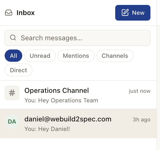 Inbox — Direct messages